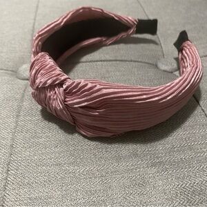Pink Pleated Headband